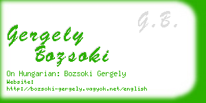 gergely bozsoki business card